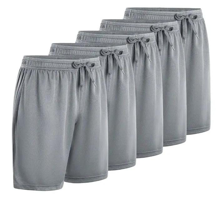 5-Pack Men's Quick Dry Shorts with Side Pockets