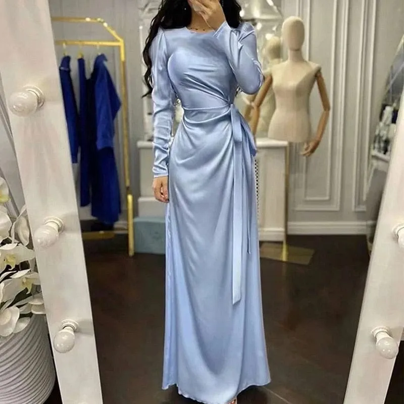 Graceful Silk Long Dress