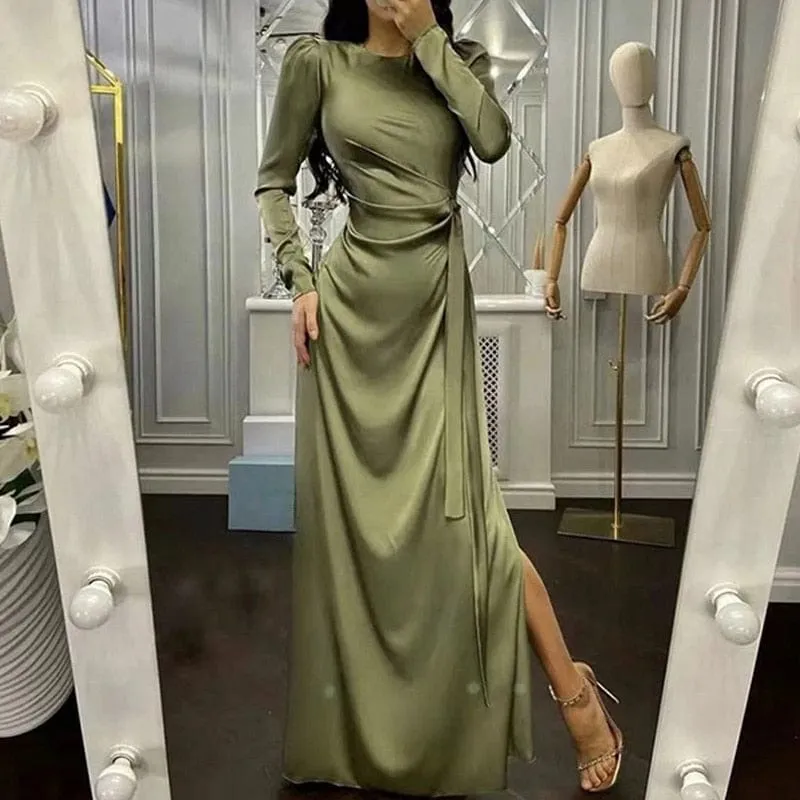 Graceful Silk Long Dress