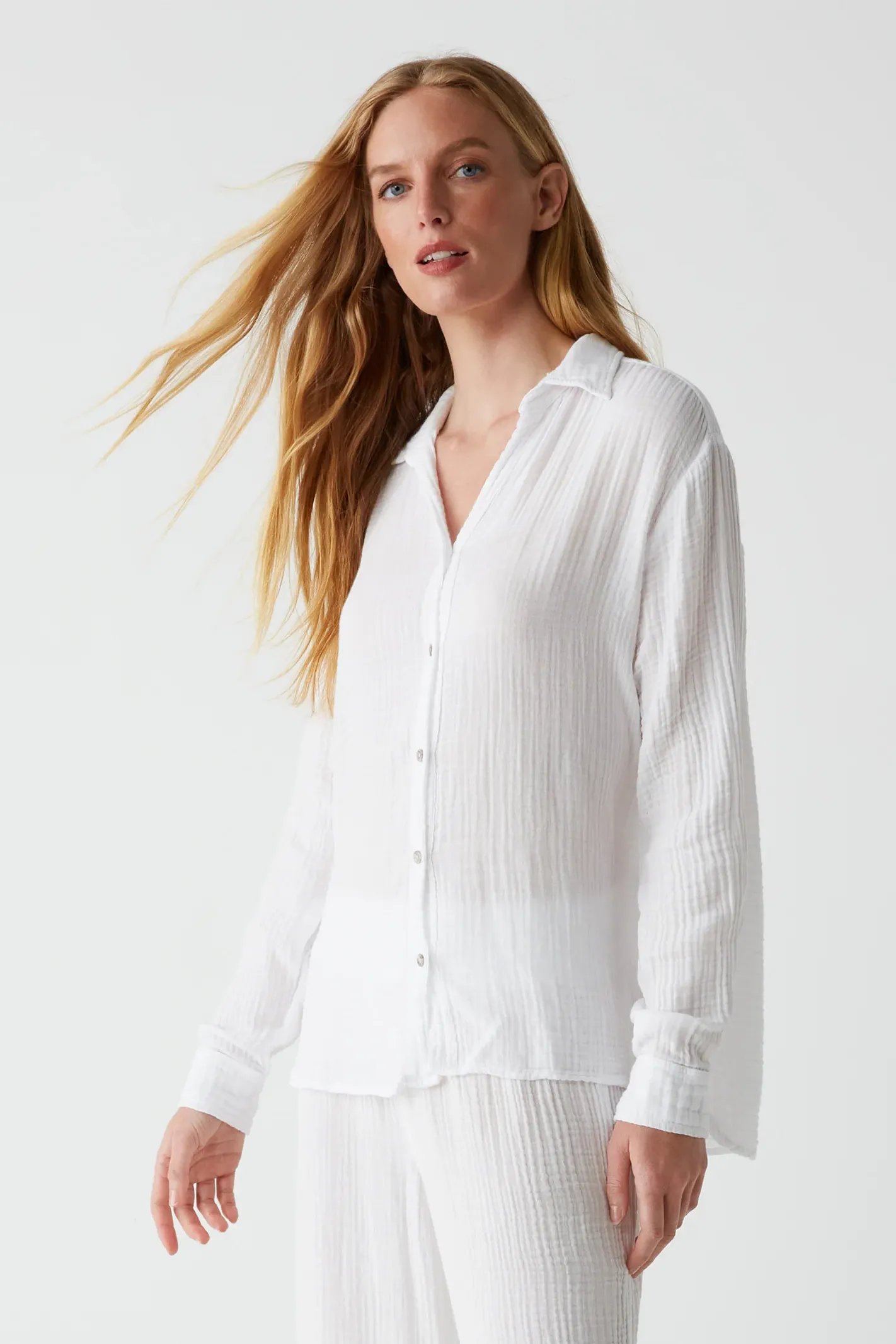 Leo Gauze Button Down